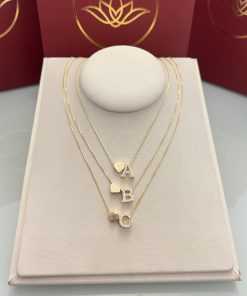 Colares letras/coração liso