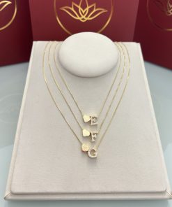 Colares letras/coração liso