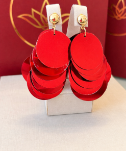 Brinco cacho vermelho