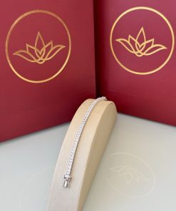 Pulseira riviera quadrada 17cm