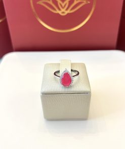 Anel gota pink 8MMx12MM
