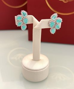 Brinco earcuff gotas turmalina