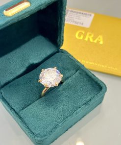 Anel Moissanite solitário 14MM