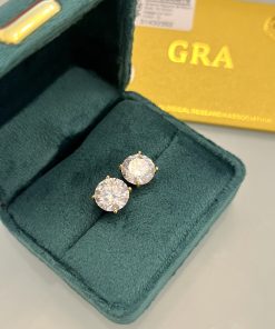 Brinco moissanite ponto de luz 10MM