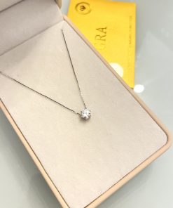 Colar Moissanite 6 garras 6MM