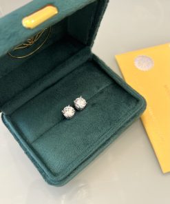 Brinco moissanite 4 garras 7MM