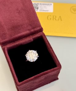 Anel Moissanite solitário 14MM