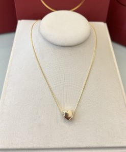 Colar pingente coração liso