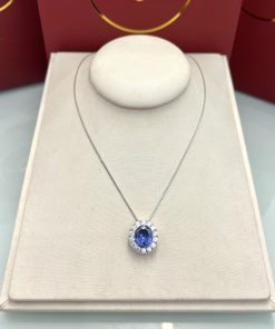 Colar oval tanzanita 10x12MM