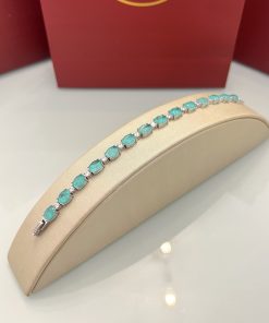 Pulseira Riviera oval com pontos de luz
