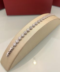 Pulseira riviera redonda cravejada