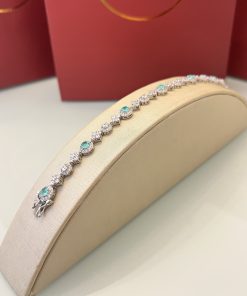 Pulseira Riviera geométrica turmalina 4MM