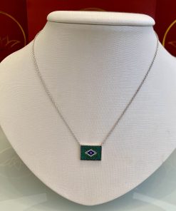 Colar bandeira do Brasil 40cm+5cm