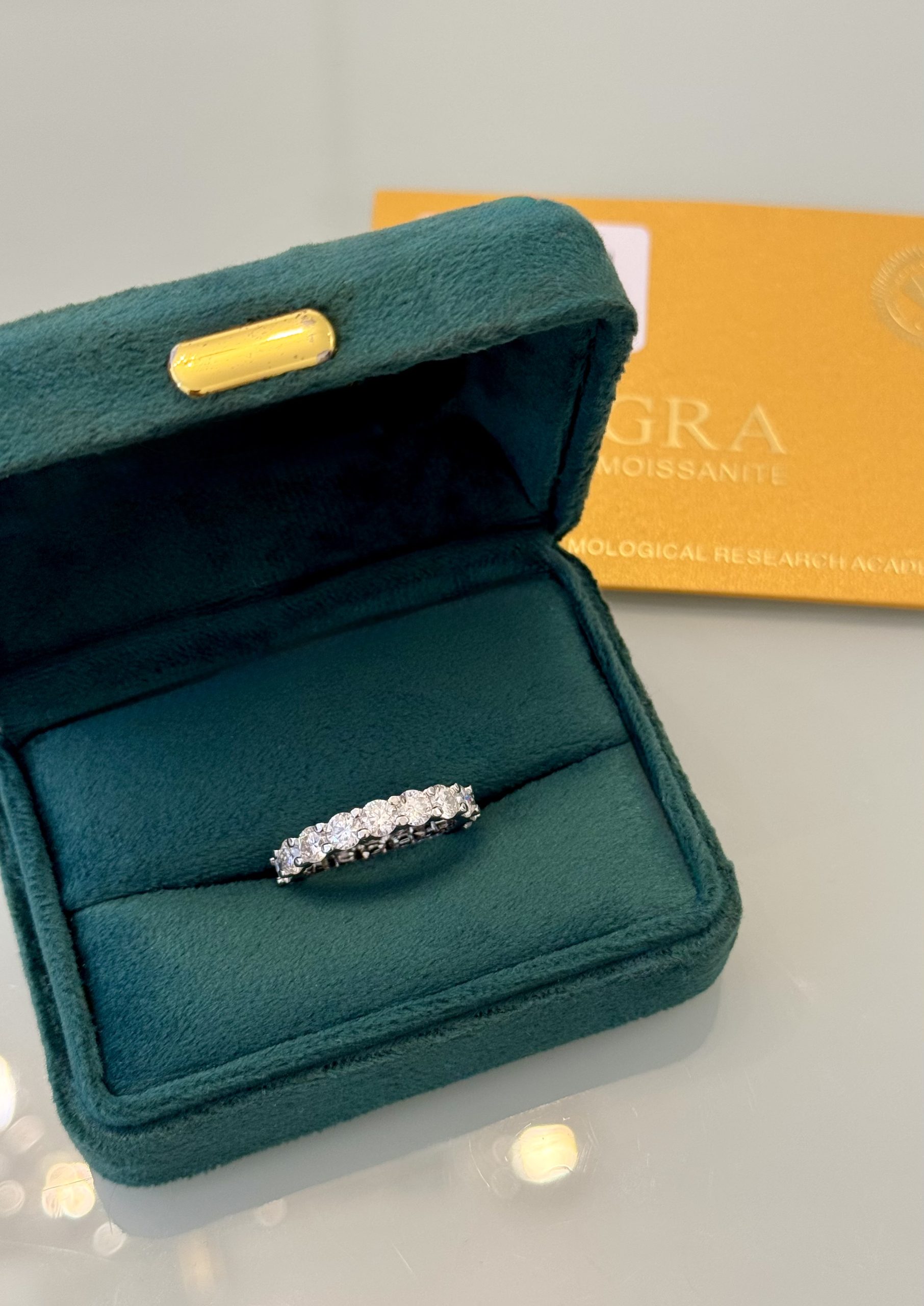 Anel moissanite 4mm