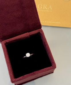 Anel com pedra de moissanite 5MM