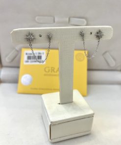 Brinco Moissanite estrela dupla