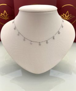 Choker bolinhas cravejadas 35CM+5CM