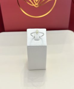 Anel navete citrino 2,5MMx5MM
