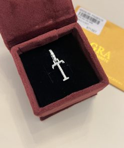 Pingente Moissanite letra T 2mm