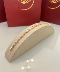 Pulseira Riviera oval/navete cristal 19cm