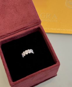 Piercing fake oval moissanite 5x3mm