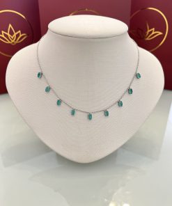 Choker oval turmalina 4x6mm
