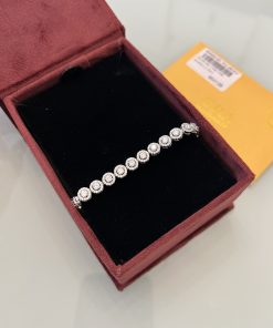 Pulseira Riviera Moissanite redonda 3mm