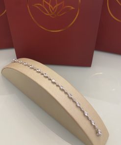 Pulseira riviera oval/redonda cravejada 17,5CM