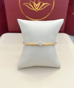 Bracelete 3 corações cravejados 1mm