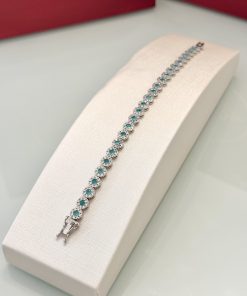 Pulseira riviera redonda turmalina 3mm