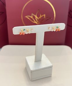 Brinco trio infantil cerejas/ponto de luz