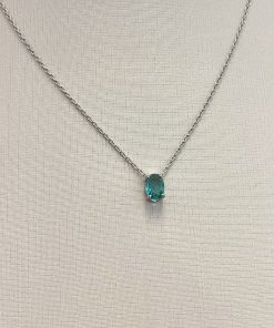 Colar oval turmalina 5x7mm