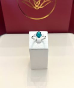 Anel oval esmeralda 7x9mm