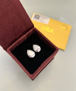 Brinco gota Moissanite 10x14mm