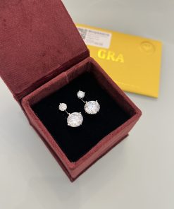 Brinco Moissanite 2 em 1  5/10mm