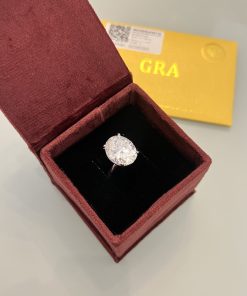 Anel Moissanite oval 12x16mm