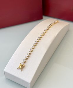 Pulseira riviera geométrica 4mm fio faca