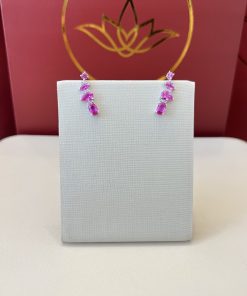 Brinco earcuff geométrico pink