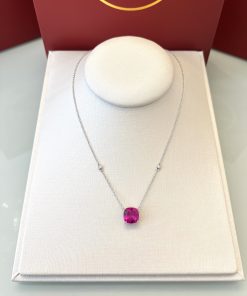 Colar quadrado pink 10mm